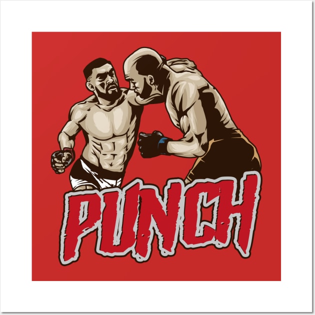 mma punch Wall Art by sisha6666